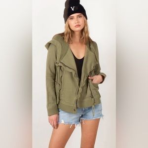 We the Free People Carmen Moto Hoodie Jacket NWT